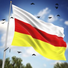 Flag of South Ossetia, This is a computer generated and 3d rendered image