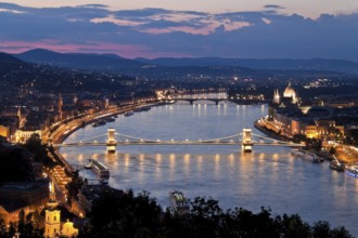 Europe, Hungary, Budapest, Castle hill and castle. City view Austria, Europe
