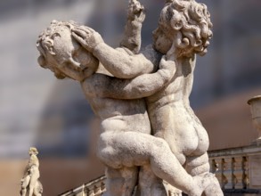 Figures of angels on the palace steps, Ludwigsburg Baroque Palace