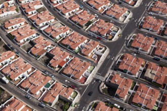 Aerial view of the streets of Abades, Tenerife, Spain, Europe
