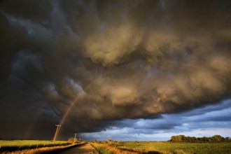 Storm Clouds Canada rural countryside Prairie Scene Sunset