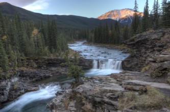 Sheep River Falls Allberta Canada morning sunrise