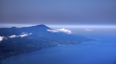 Aerial view, São Tomé and Príncipe, an African island state in the Gulf of Guinea near the equator,