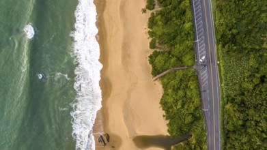 Balneario Camboriu in Santa Catarina. Taquaras Beach and Laranjeiras Beach in Balneario Camboriu.