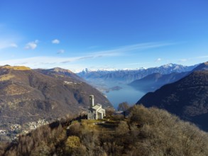 Landscape of the San Zeno Hermitage from Valle Intelvi