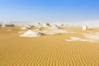White Desert at Farafra in the Sahara of Egypt. Africa