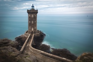 Lighthouse at Atlantic coast, Brittany, France, Europe