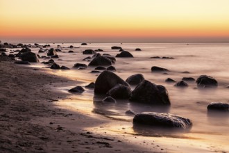 Erratic boulders on the coast of the Baltic Sea