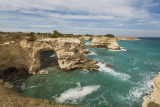 Cliffs in Torre Sant'Andrea, Italy, Europe