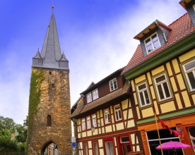 Wernigerode tower Westerntorturm in Harz Germany at Saxony