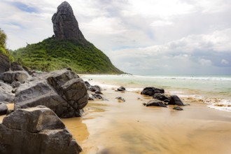 Fernando de Noronha, Brasil. Turquoise water around the Two Brothers rocks, UNESCO World Heritage