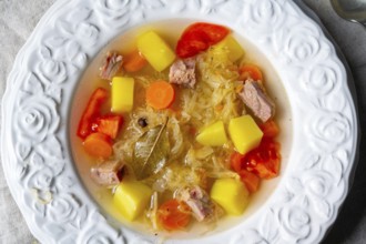 Kapusniak delicious Polish sauerkraut soup