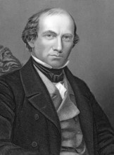 Eben Norton Horsford (1818-1893) on egnraving from 1800s. American scientist. Published by W