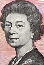Queen Elizabeth II (born 1926) on 5 Dollars 1992 banknote from Australia. Queen of the United