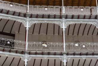 Madrid, Spain, May 1, 2021: The Beti Jai fronton in Madrid. It is a sport venue in Neo-Mudejar