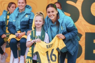 MELBOURNE, AUSTRALIA, JULY 11: Hayley Raso of Australia at the Matildas Women's World Cup squad