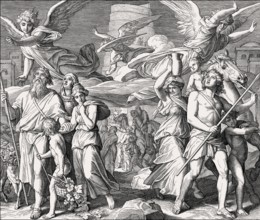 Tower of Babel, Old Testament, by Julius Schnorr von Carolsfeld, 1860
