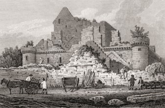 Craigmillar Castle, Edinburgh, Scotland, 19th century, Views in Edinburgh by J. & H. S. Storer,