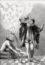 Dr. Filzhut, Doctor of Fools, Theodor de Bry, from a collection of proverbs, Jacques Lagniet