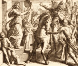 Jephthah's Daughter, Old Testament, by Julius Schnorr von Carolsfeld, 1860
