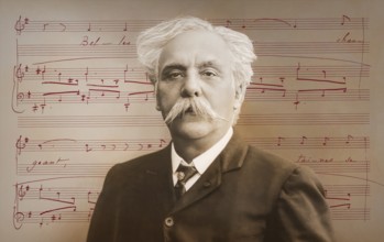 Portrait of Gabriel Fauré, 1845-1924, French composer, digitally edited according to a photograph