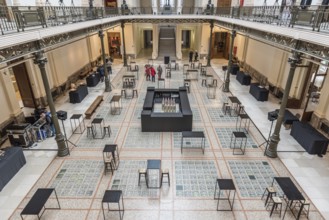 Brussels, Belgium, 11 11 2018: Interior view of the main hall of the Royal museum of Art and
