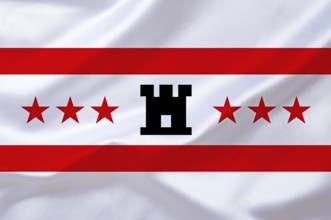 The flag of Drenthe, Netherlands, Studio