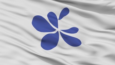 Takashima City Flag, Country Japan, Shiga Prefecture, Closeup View, 3D Rendering