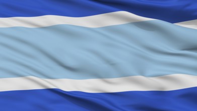 Marbella City Flag, Country Spain, Closeup View, 3D Rendering