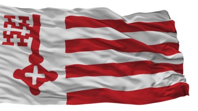 Soest City Flag, Country Germany, Isolated On White Background