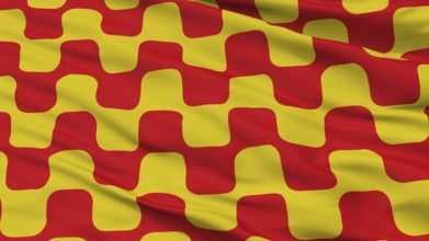 Tarragona City Flag, Country Spain, Closeup View