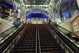 Las Vegas, Nevada, USA, North America, Staircase with elaborate, modern lighting system, Las Vegas