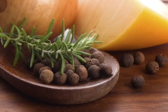 Allspice with fresh rosemary, cheese and onion, lodz, poland