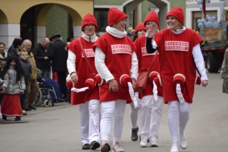 Public carnival parade through the streets
