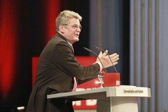 Joachim Gauck during his speech at the SPD event