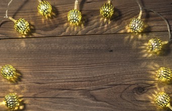 The photo shows a wooden background with free space for text messages