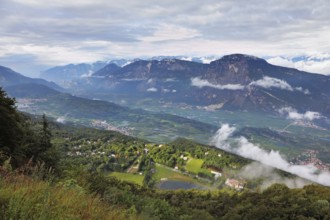 Wonderful valley in the mountains of northern Italy. The cloudy autumn day