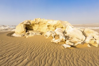 White Desert at Farafra in the Sahara of Egypt. Africa