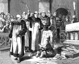 Flagellation of Henry II, or Henry Plantagenet, 1133, 1189, King of England