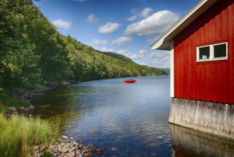 Panorama of the high coas (hoga kusten) in summer