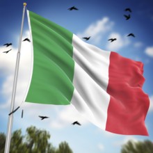 Flag of Italy, This is a computer generated and 3d rendered image