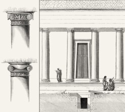 Rekonstruktion von Madghacen oder Medracen, einem königlichen Mausoleum-Tempel der numidischen
