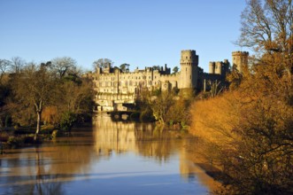 Warwick Castle on a glorious autumn morning