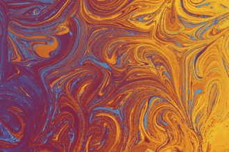 Beautiful abstract art of Ebru marbling painting techniques on water