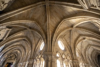 Porto, Portugal, February 8, 2023: Interior of Porto Cathedral Se do Porto, This Cathedral is