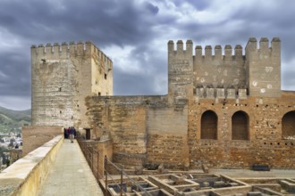 Fortress Alcazaba in Alhambra, Granada, Spain, Europe