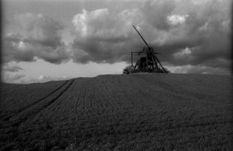 Germany, Greiffenberg, 20 April 1992, Erdholländerwindmühle Greiffenberg, Europe