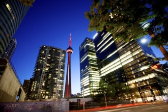 Night Photo Toronto City downtown urban tower