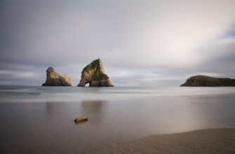 Farewell Spit New Zealand beach Rock haystacks