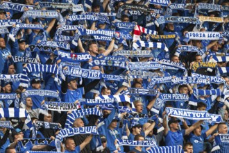 LUBIN, POLAND - AUGUST 6, 2023: Football match Polish PKO Ekstraklasa between KGHM Zaglebie Lubin